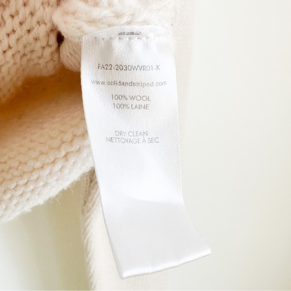 Solid & Striped The Carly Pullover Fairisle Sweater In Eggshell Multi sz XS - Picture 9 of 10